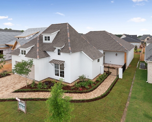 This custom French Provincial home was built by Ron Lee Homes located in Louisiana.