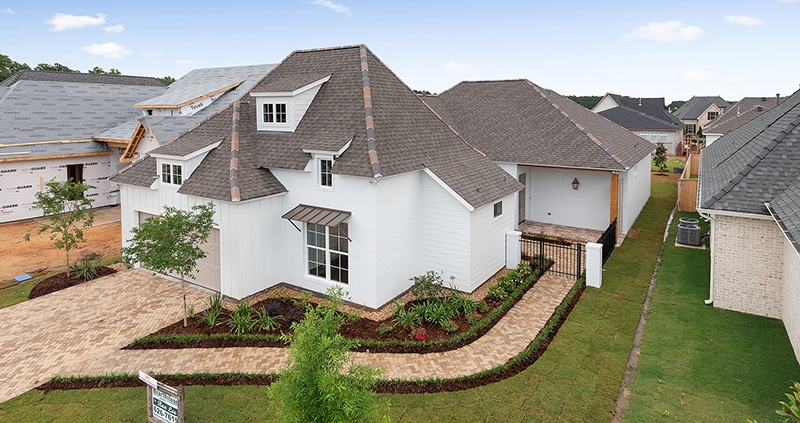 This custom French Provincial home was built by Ron Lee Homes located in Louisiana.