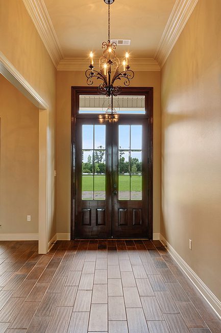 Front foyer with double entry doors.